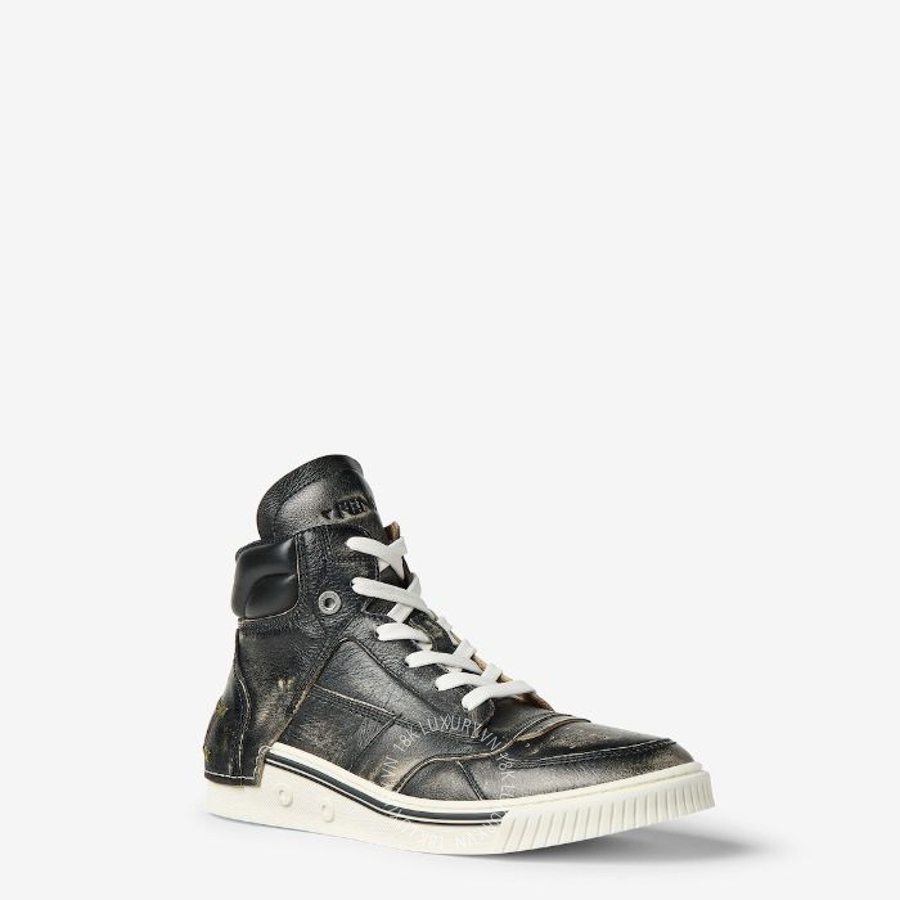 Boots thể thao Fendi Fender Sneakers Black leather 7E1966B1R2F0PR6 NGFD137