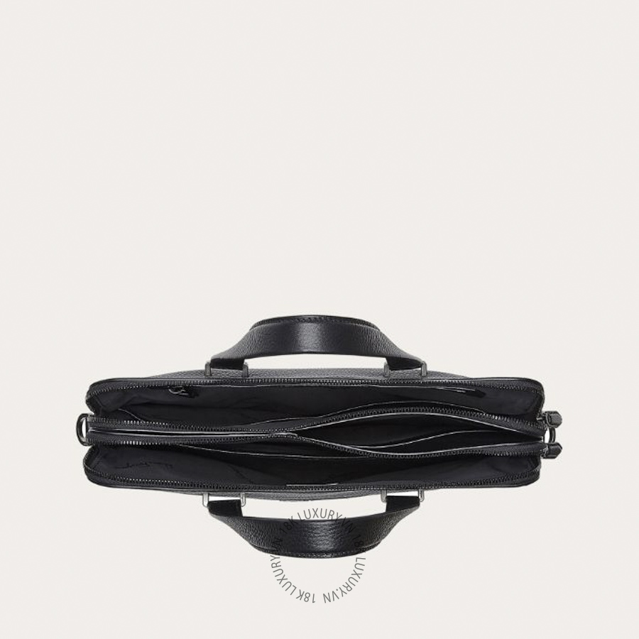 Cặp Salvatore Ferragamo briefcase đen da bê chính hãng 240133740811 PUCH069 19 Cặp Salvatore Ferragamo briefcase đen da bê chính hãng 240133740811 PUCH069