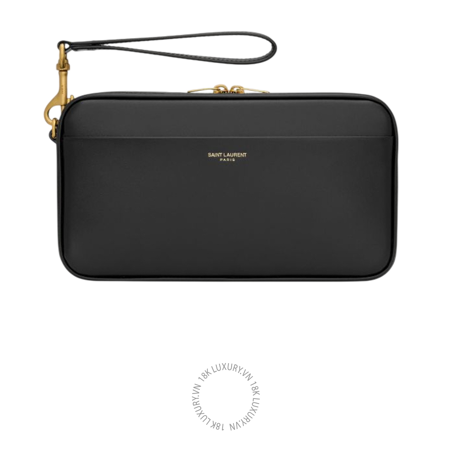 Clutch YSL SAINT LAURENT PARIS travel pouch in smooth leather 8632432R20W1000 VKI156