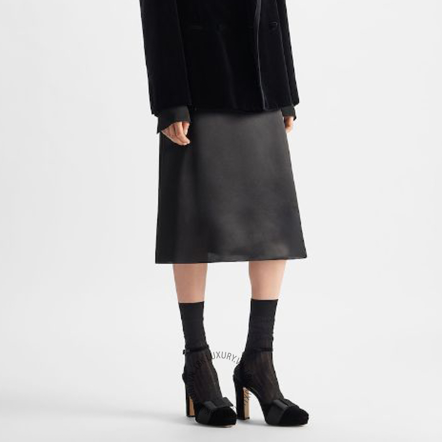 Dép cao gót Fendi After 9 Black velvet slingbacks 8J9155B189F1OS5 NGFD073
