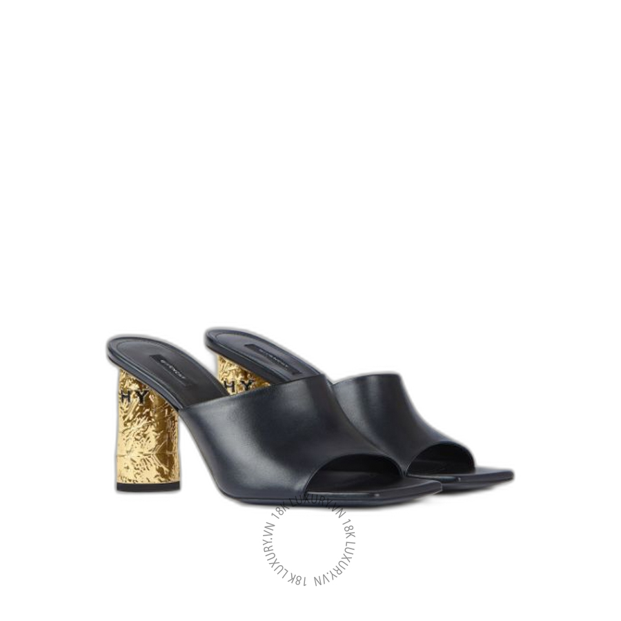 Dép Cao Gót Givenchy Tape heeled mules in leather BE30AFE1J7-001 GGD17