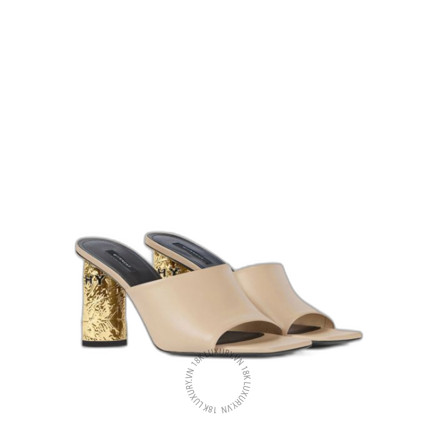 Dép Cao Gót Givenchy Tape heeled mules in leather BE30AFE1J7-250 GGD19