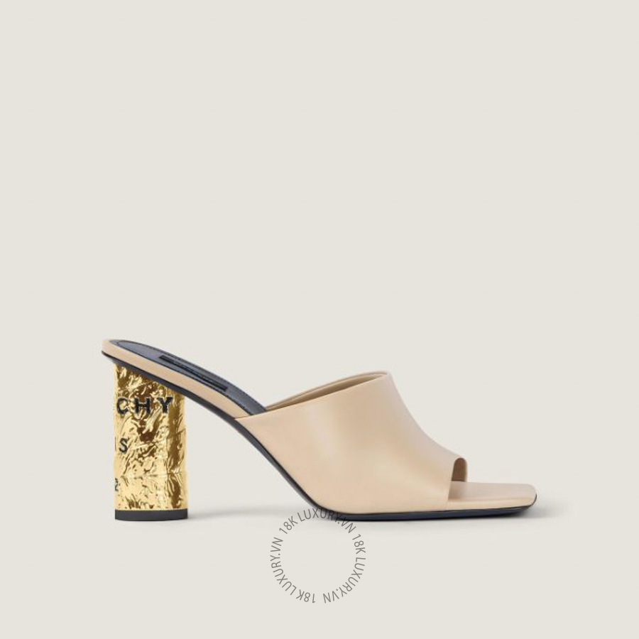 Dép Cao Gót Givenchy Tape heeled mules in leather BE30AFE1J7-250 GGD19
