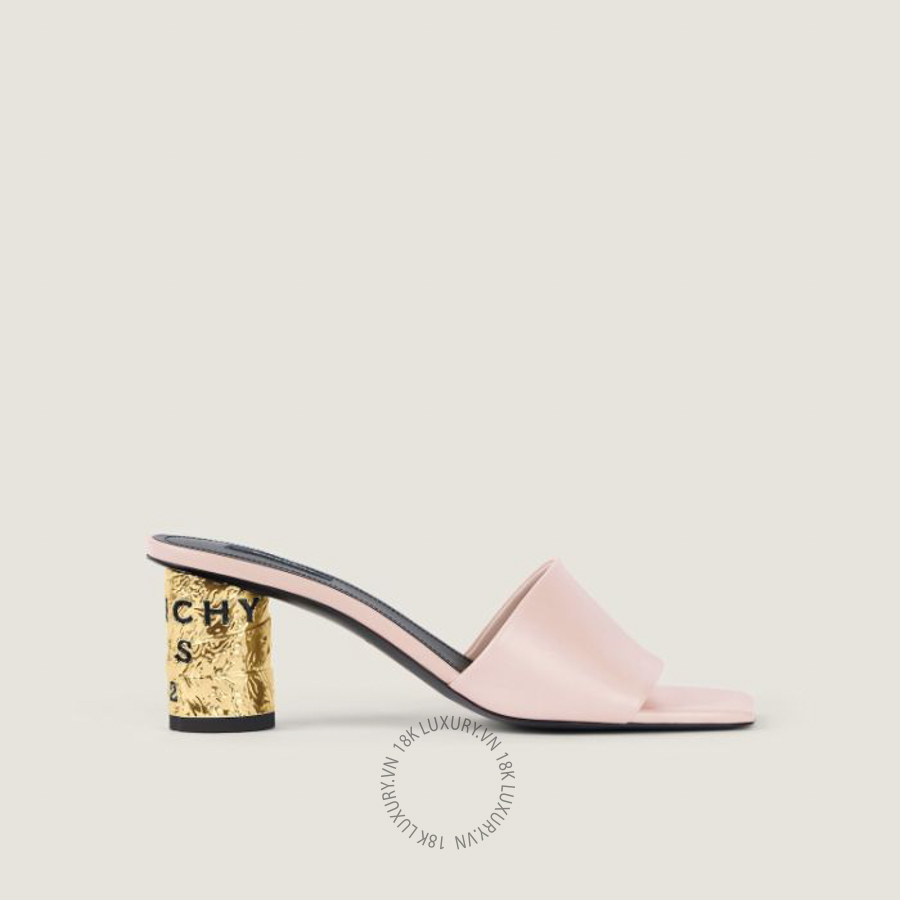 Dép Cao Gót Givenchy Tape heeled mules in leather BE30AGE1J7-663 GGD10