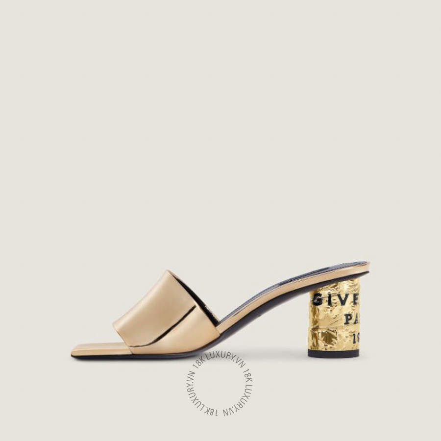 Dép Cao Gót Givenchy Tape heeled mules in mirror effect leather BE30AGE2DD-715 GGD18 10 Dép Cao Gót Givenchy Tape heeled mules in mirror effect leather BE30AGE2DD-715 GGD18