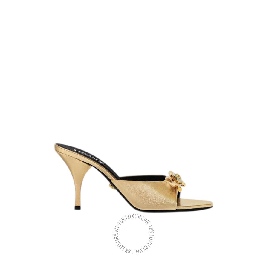 Dép Cao Gót Versace Opera Bow Metallic Mules 85mm 1018239-1A08539_1X23V VSC297