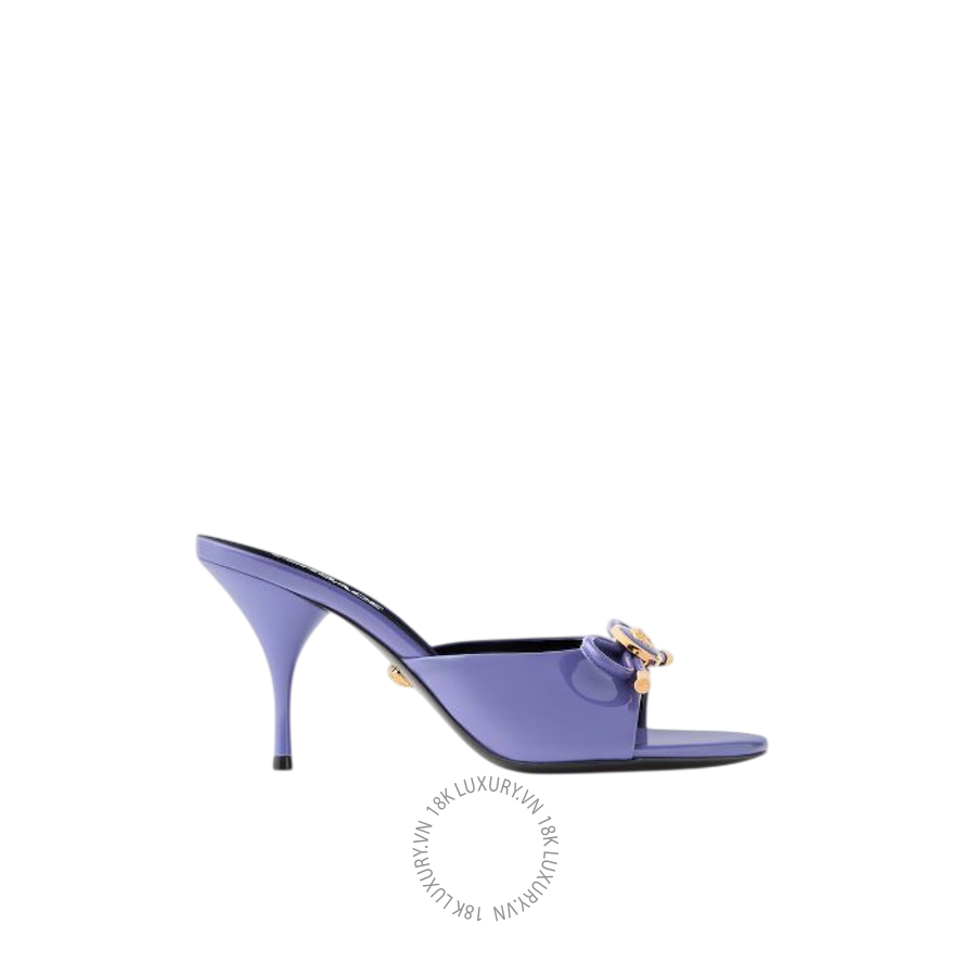 Dép Cao Gót Versace Opera Bow Patent Mules 85 mm 1018239-D2VE_1L97V VSC300