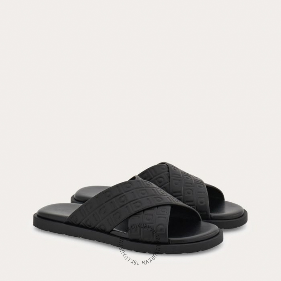Dép quai chéo Salvatore Ferragamo Monogram sandal 029786778782 SPP094
