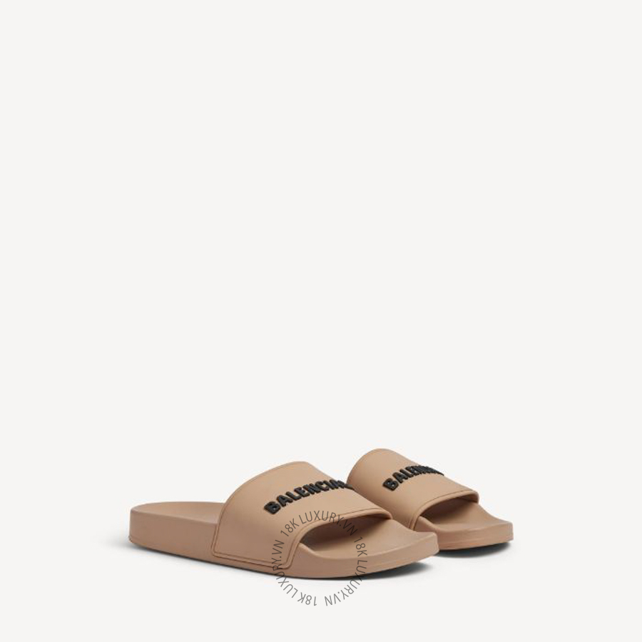 Dép Quai Ngang Balenciaga Women's Pool Slide Sandal in Beige 565547W1S809710 BCA730