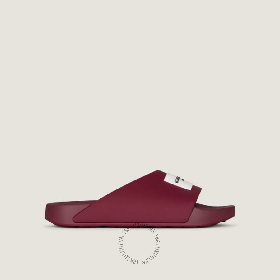 Dép Quai Ngang Givenchy Label Slide mules in rubber BE30AJE2GA-607 GGD01