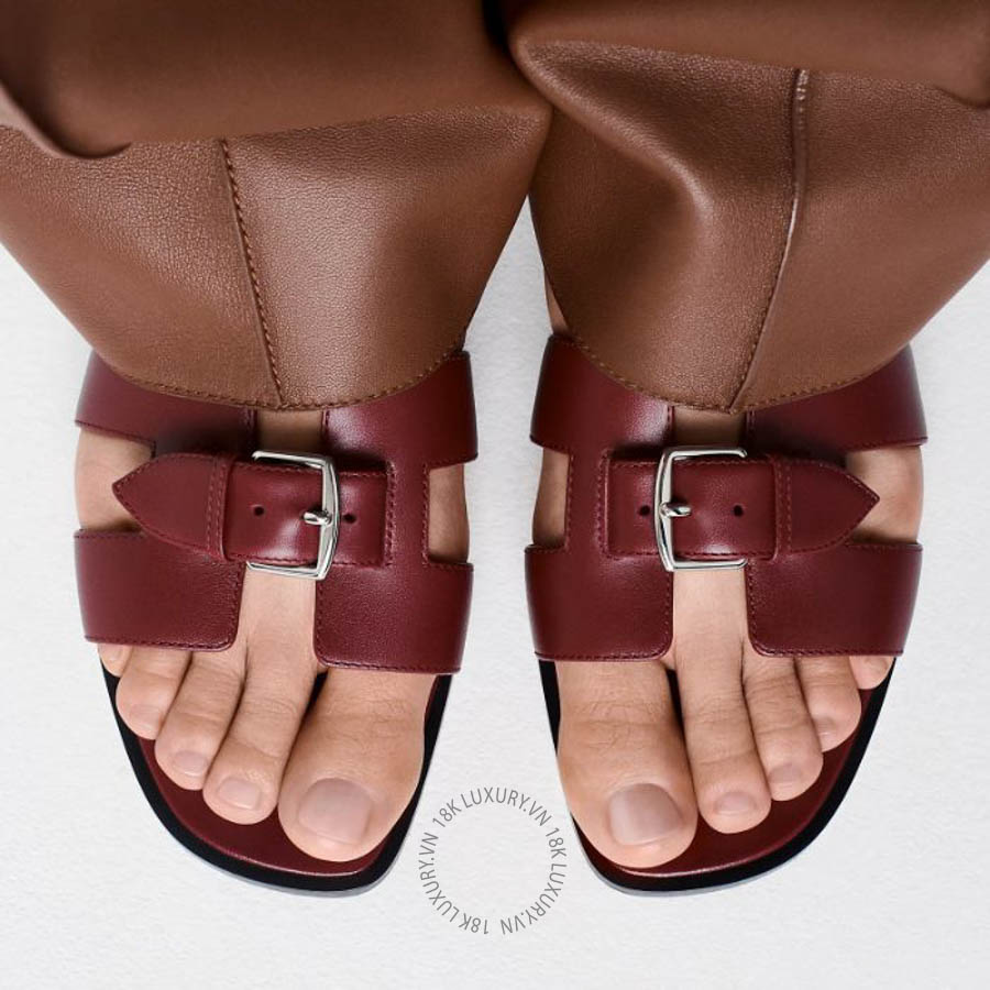 Dép Quai Ngang Hermes Oran sandal Rouge H H271194Z AC340 MHM464