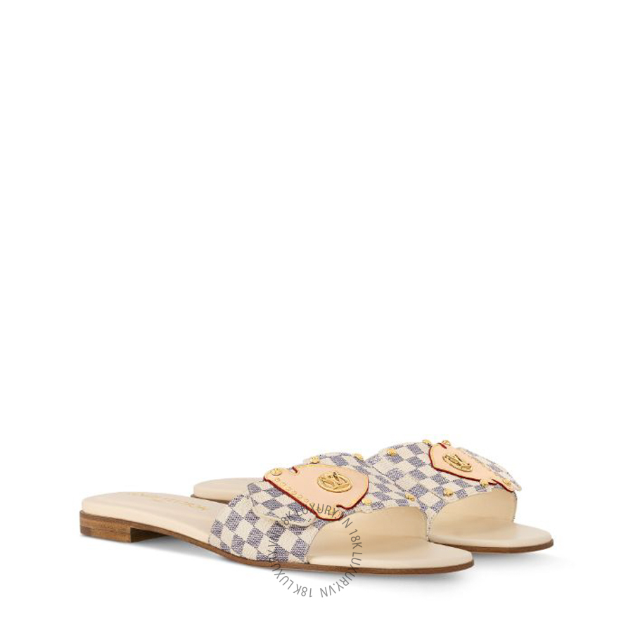 Dép quai ngang LV Frame Flat Mules 1AHLPV NGLV602
