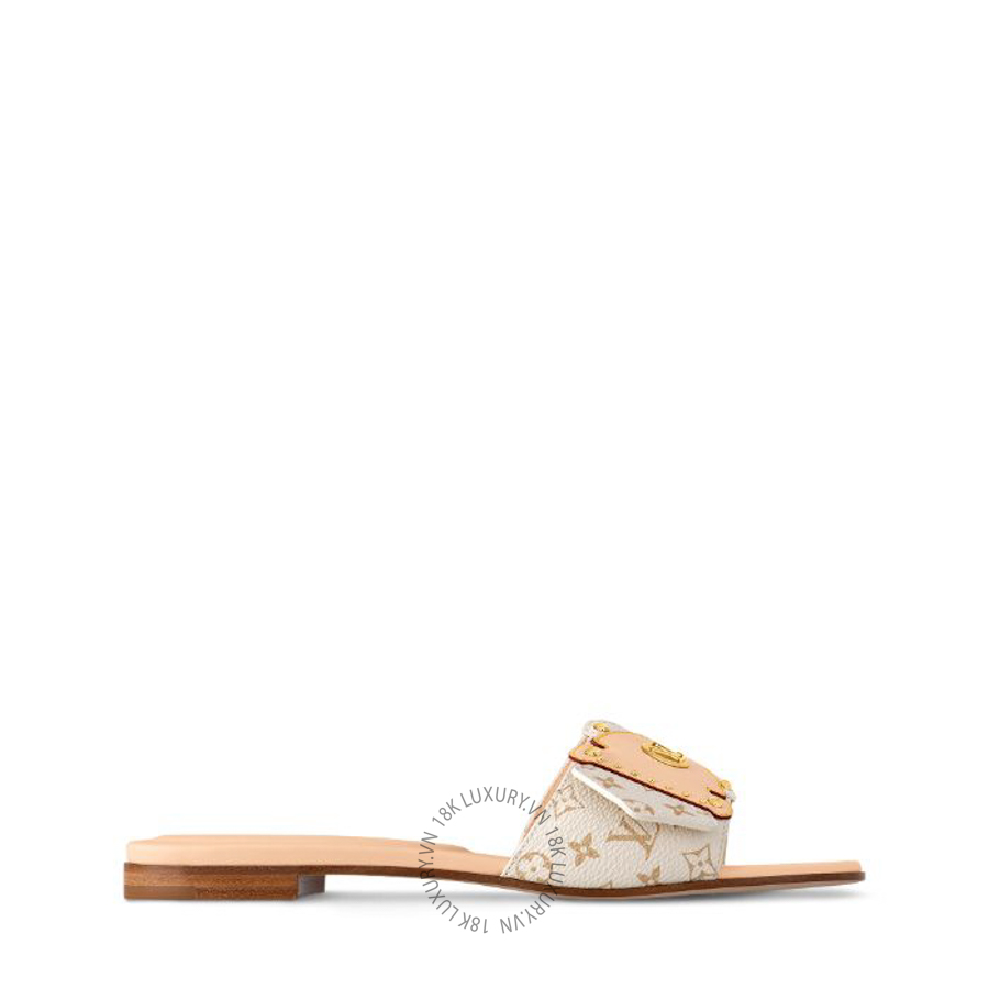 Dép quai ngang LV Frame Flat Mules 1AHMSB NGLV601