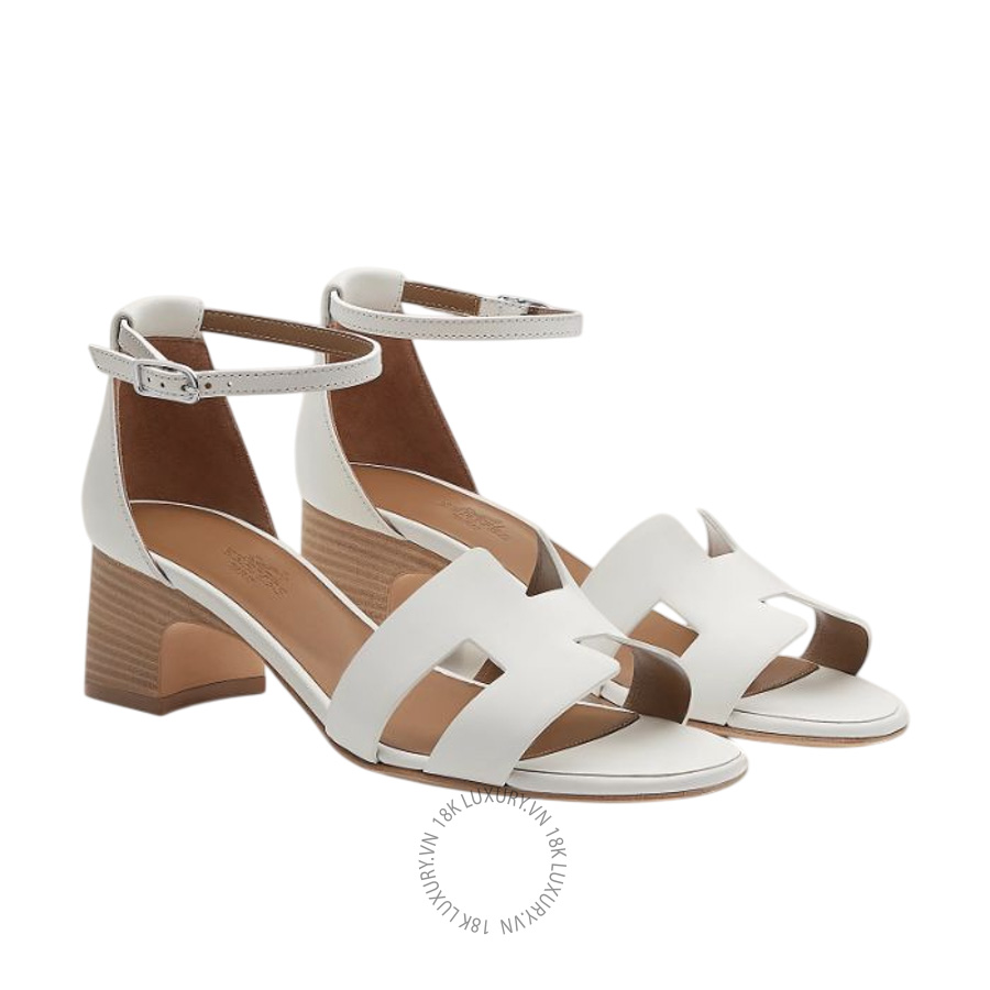 Dép Sandals Hermes Encens 50 Blanc H221119Z 91380 MHM467