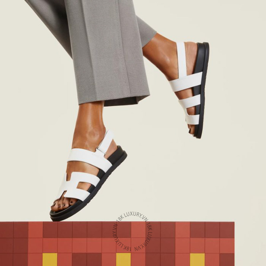 Dép Sandals Hermes Genius Blanc H242159Z 90345 MHM469