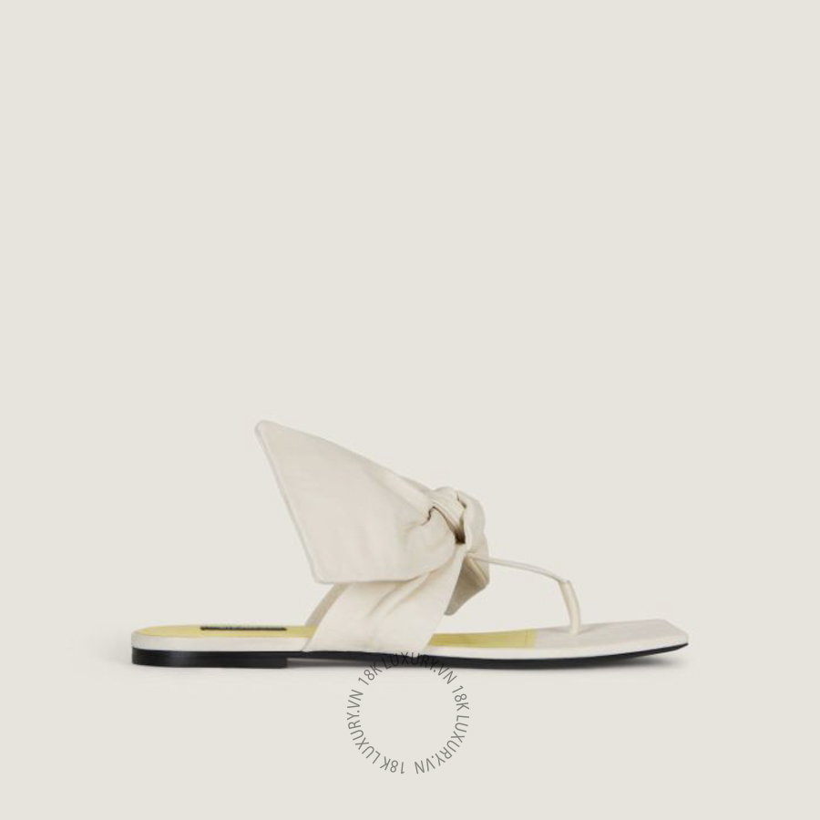 Dép Xỏ Ngón Givenchy Boudoir thongs in nappa leather with bow BE30B9E2H6-105 GGD26