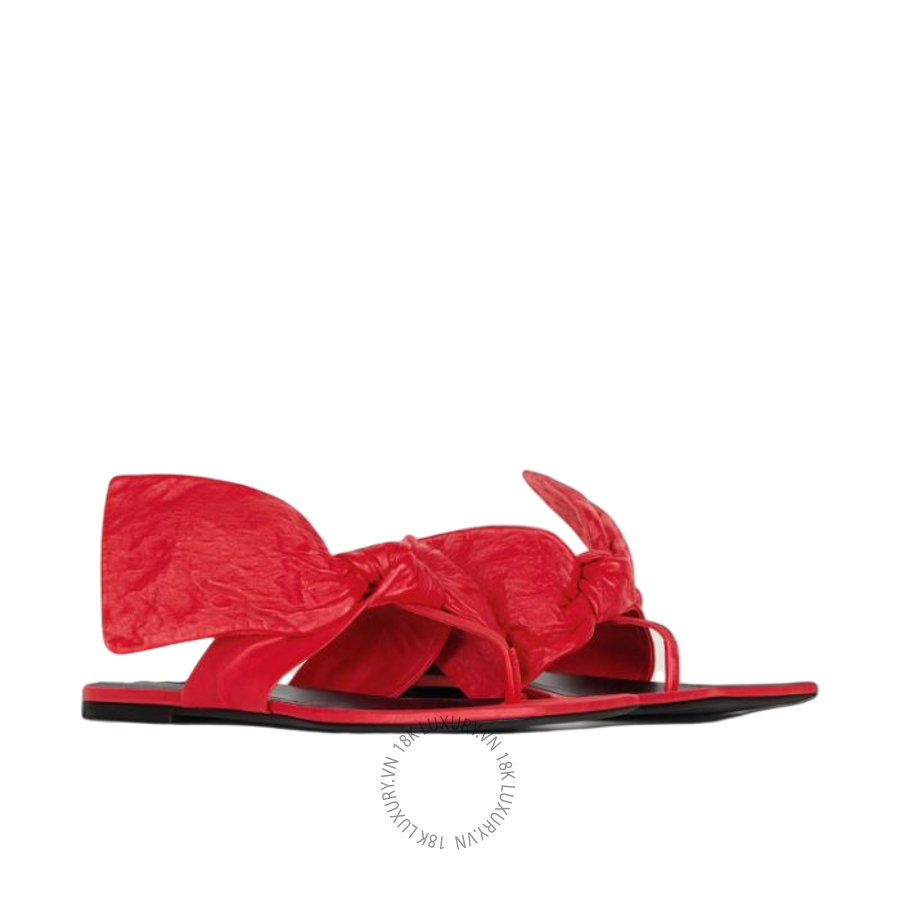Dép Xỏ Ngón Givenchy Boudoir thongs in nappa leather with bow BE30B9E2H6-640 GGD27
