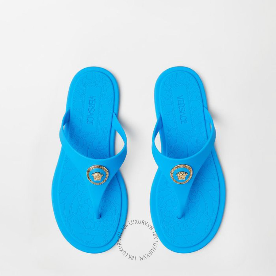 Dép Xỏ Ngón Versace Alia Rubber Flat Sandals 1016248-1A10983_1UR5V VSC341