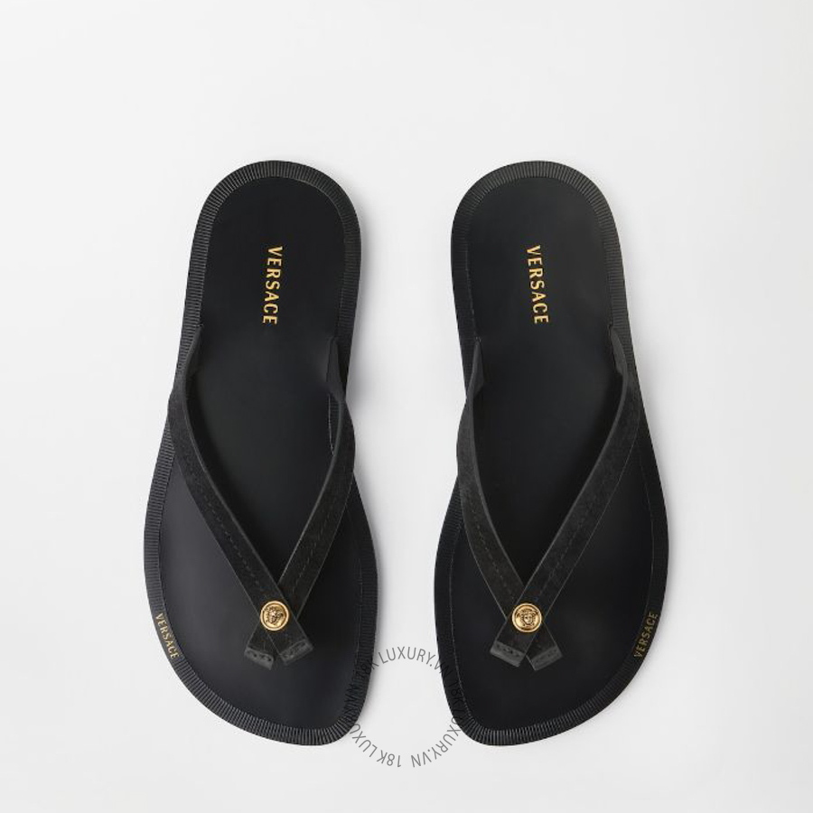 Dép Xỏ Ngón Versace Gabriel Leather Sandals 1025283-1A18563_1B55J VSC395
