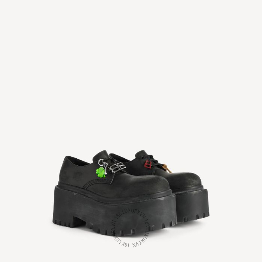 Giày Balenciaga Women's Strike Platform Derby With Charms in Black/multicolor 820930WCDA31080 BCA749