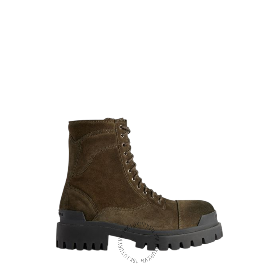 Giày Boots Balenciaga Men's Combat Strike in Olive 873536WCB433281 BCA502