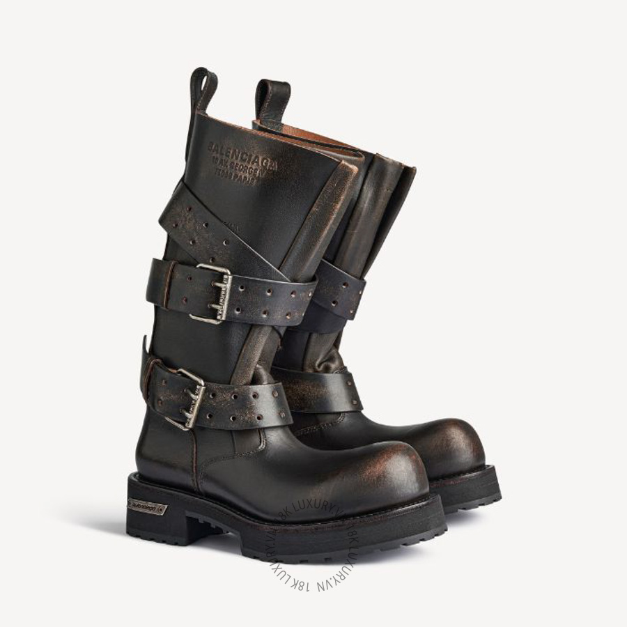 Giày Boots Balenciaga Men's Venom High in Brown 857604WBEQ32824 BCA524