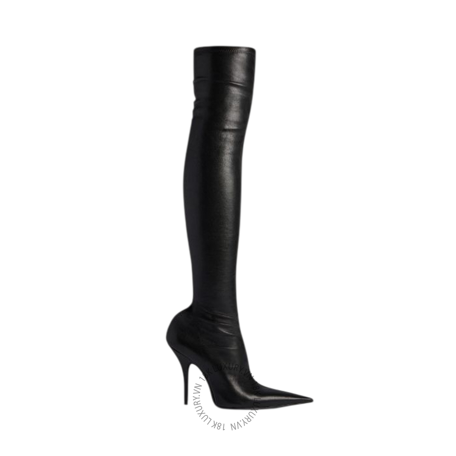 Giày Boots Cao Gót Balenciaga Women's Avenue Boot in Black 804379WB1S11080 BCA750