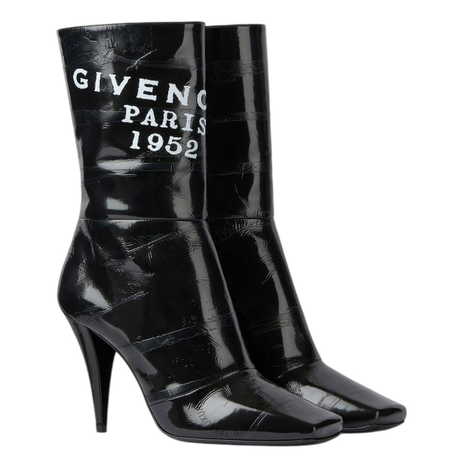 Giày Boots Givenchy Sliced Square Tape ankle in shiny leather BE605FE2FQ-001 GGD80