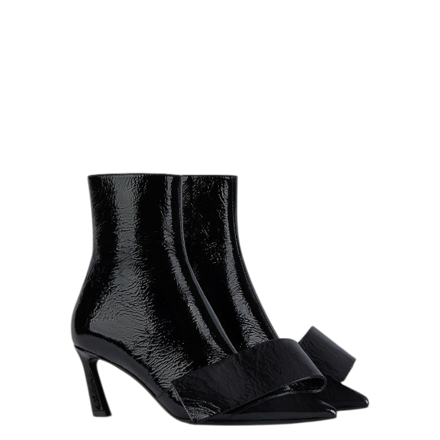 Giày Boots Givenchy Twisted Ribbon ankle in shiny naplack leather BE6060E2JX-001 GGD81