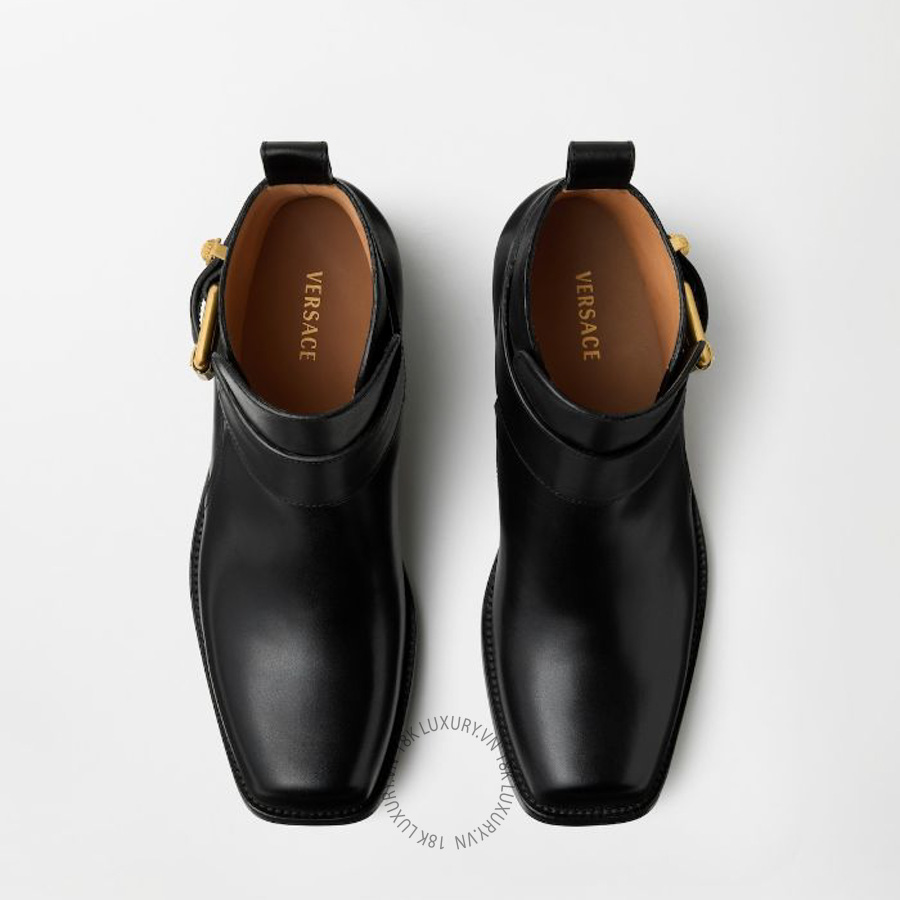 Giày Boots Versace Orlando Leather Boots 1026179-1A18795_1B00G VSC428