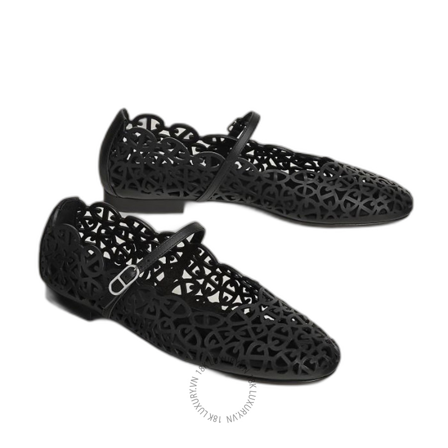 Giày búp bê Hermes Meli ballet flat Noir H261088Z 02360 MHM642