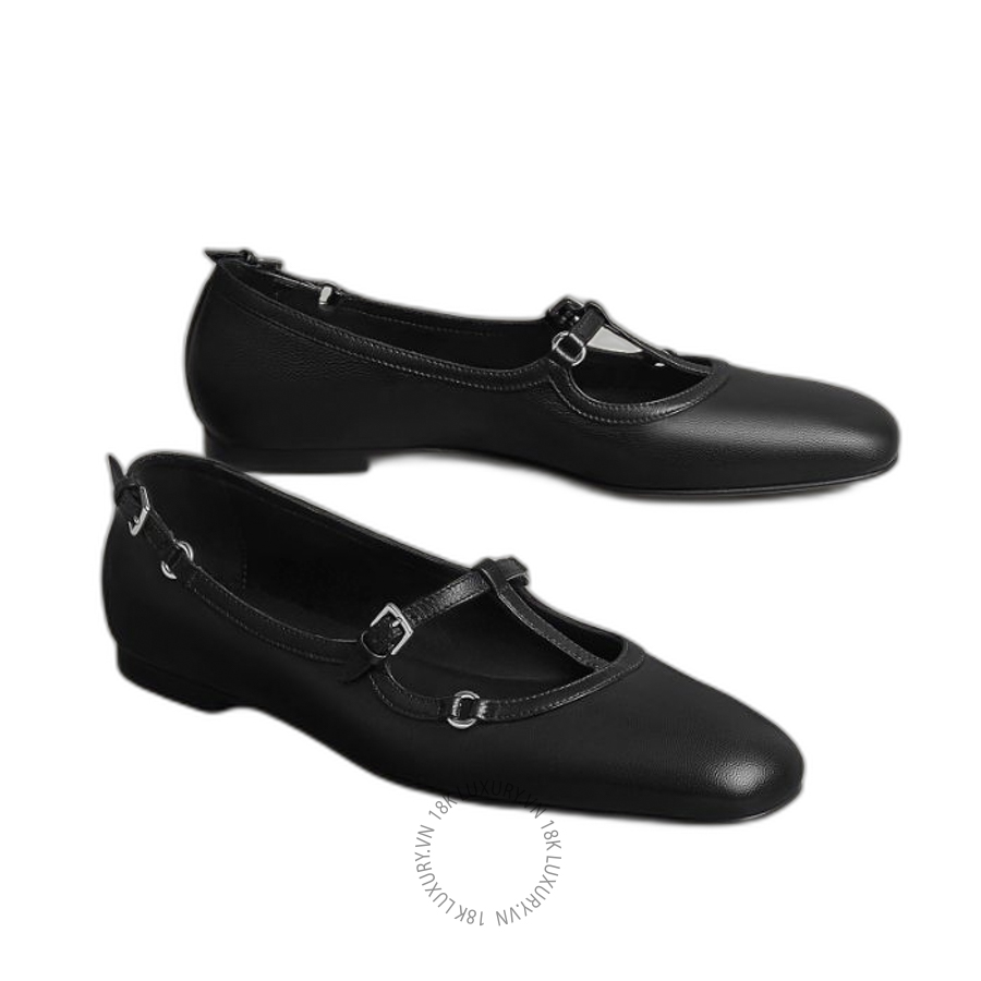 Giày búp bê Hermes Nemetis ballet flat Noir H262077Z 02360 MHM643