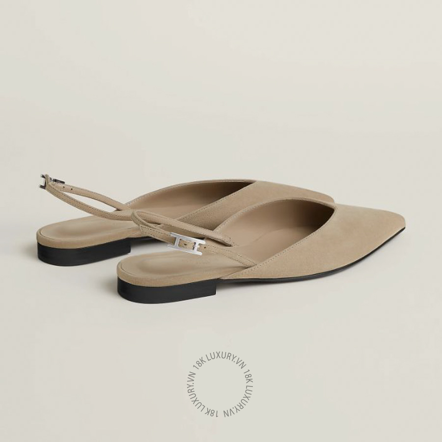 Giày búp bê Hermes Nicole slingback Beige Camel H262059Z D1350 MHM620 15 Giày búp bê Hermes Nicole slingback Beige Camel H262059Z D1350 MHM620