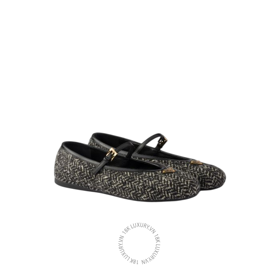 Giày búp bê Prada Fabric ballerinas 1F689O_17WT_F0964_F_005 NGPR232