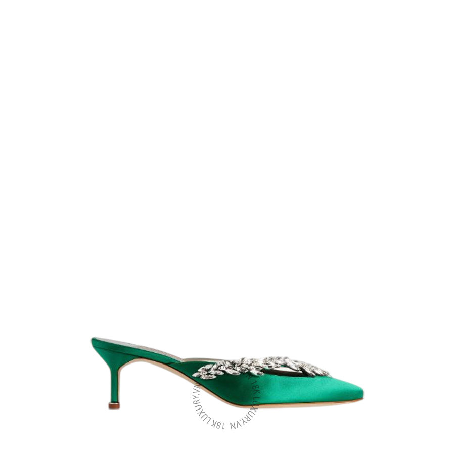 Giày Cao Gót Balenciaga Women's | Manolo Blahnik Mule in Grass A0024LW1WM83876 BCA732