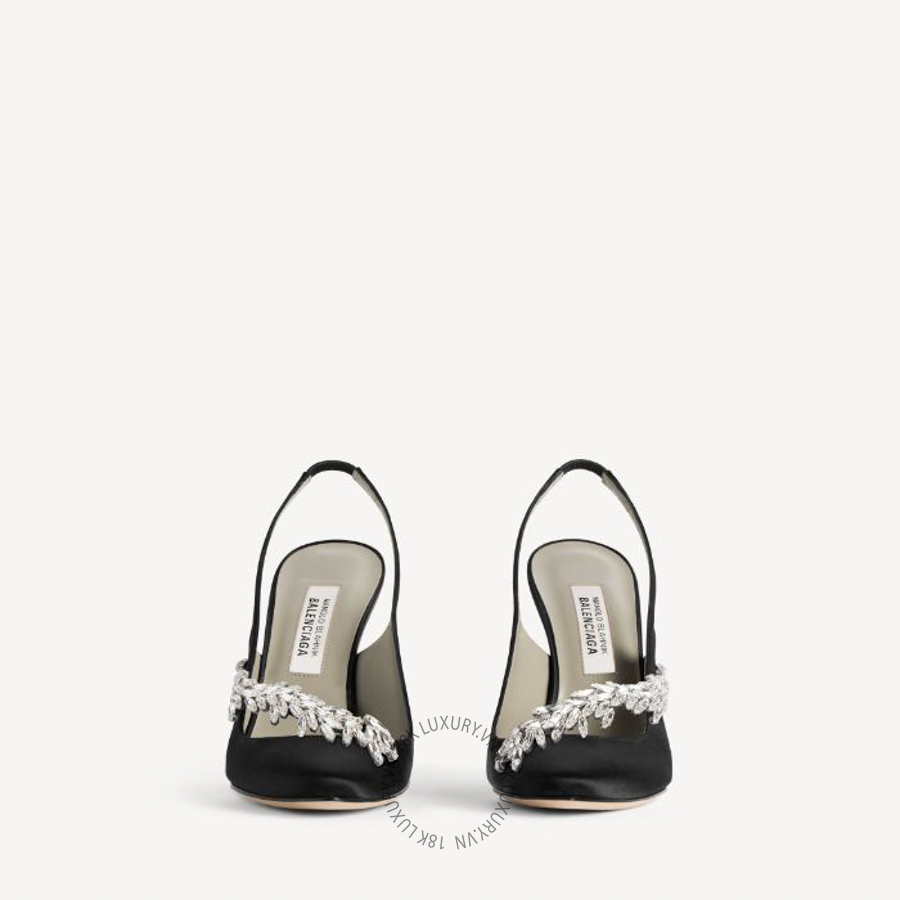 Giày Cao Gót Balenciaga Women's | Manolo Blahnik Slingback in Black A0024NW1WM81089 BCA607