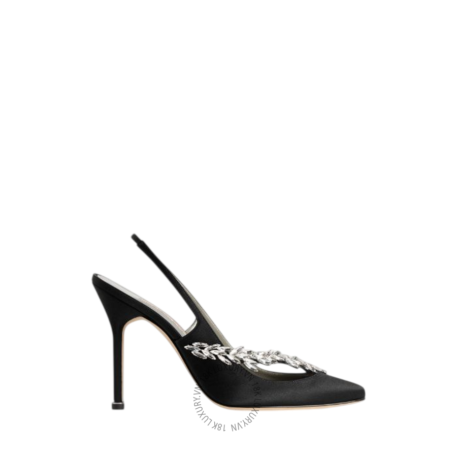 Giày Cao Gót Balenciaga Women's | Manolo Blahnik Slingback in Black A0024NW1WM81089 BCA607