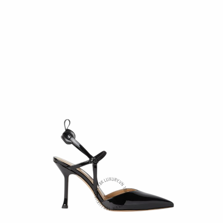 Giày cao gót Fendi Very Colibrì Black patent leather high-heeled slingbacks 8J9096NEHF0QA1 NGFD030