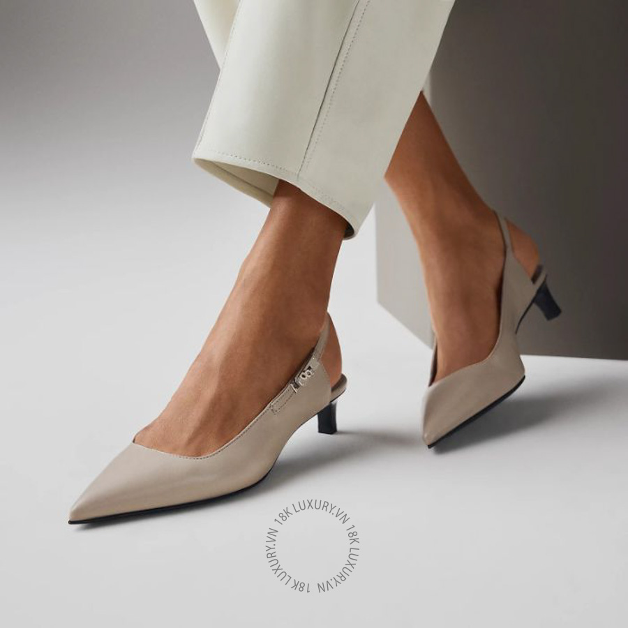 Giày cao gót Hermes Lover 40 slingback Beige Galet H252121Z BG375 MHM560
