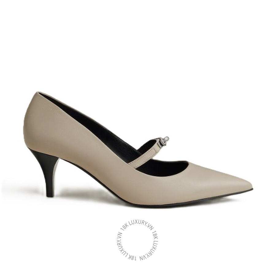 Giày cao gót Hermes Majeste 60 pump Beige Nomade H261046Z 32360 MHM562