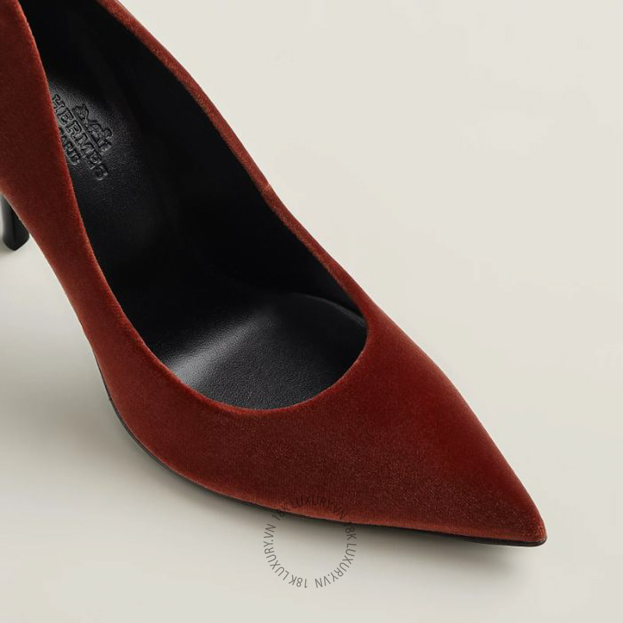 Giày cao gót Hermes Nebula 100 pump brun acajou H262037Z F5355 MHM535 16 Giày cao gót Hermes Nebula 100 pump brun acajou H262037Z F5355 MHM535