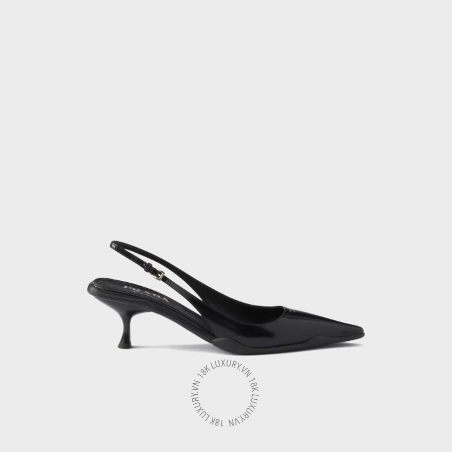 Giày cao gót Prada Brushed leather slingback pumps 1I659O_055_F0002_F_055 NGPR200