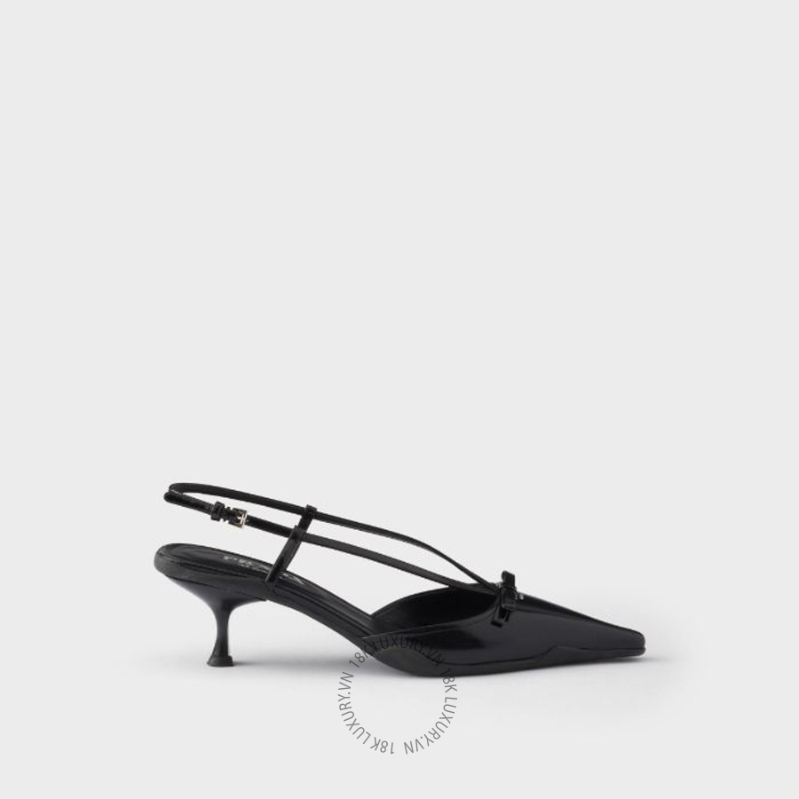 Giày cao gót Prada Brushed leather slingback pumps 1I701O_055_F0002_F_055 NGPR201