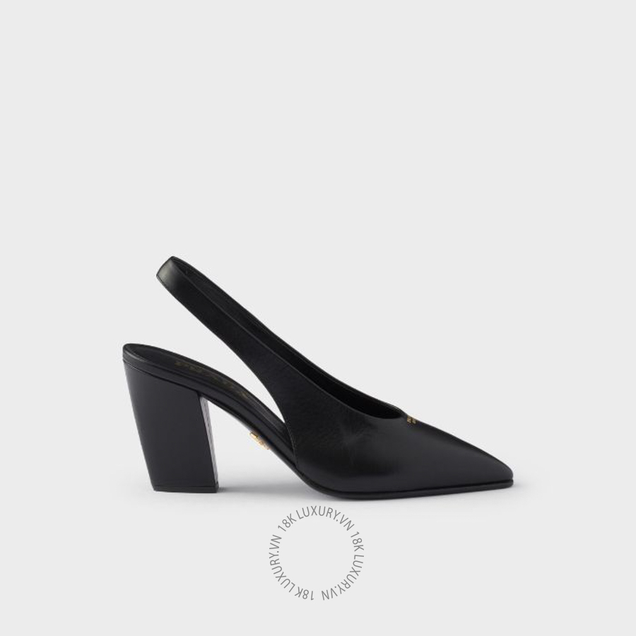 Giày cao gót Prada Leather slingback pumps 1I693O_A21_F0002_F_E085 NGPR178
