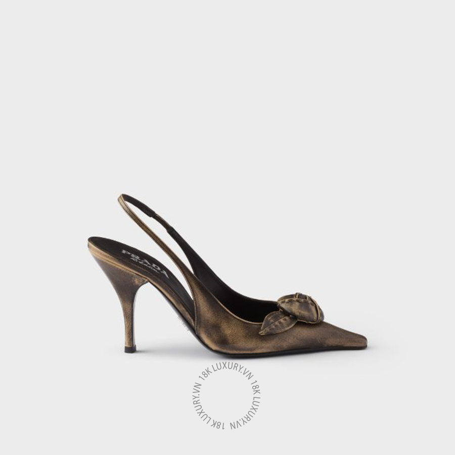 Giày cao gót Prada Leather slingback pumps 1I713O_P70_F0277_F_095 NGPR194