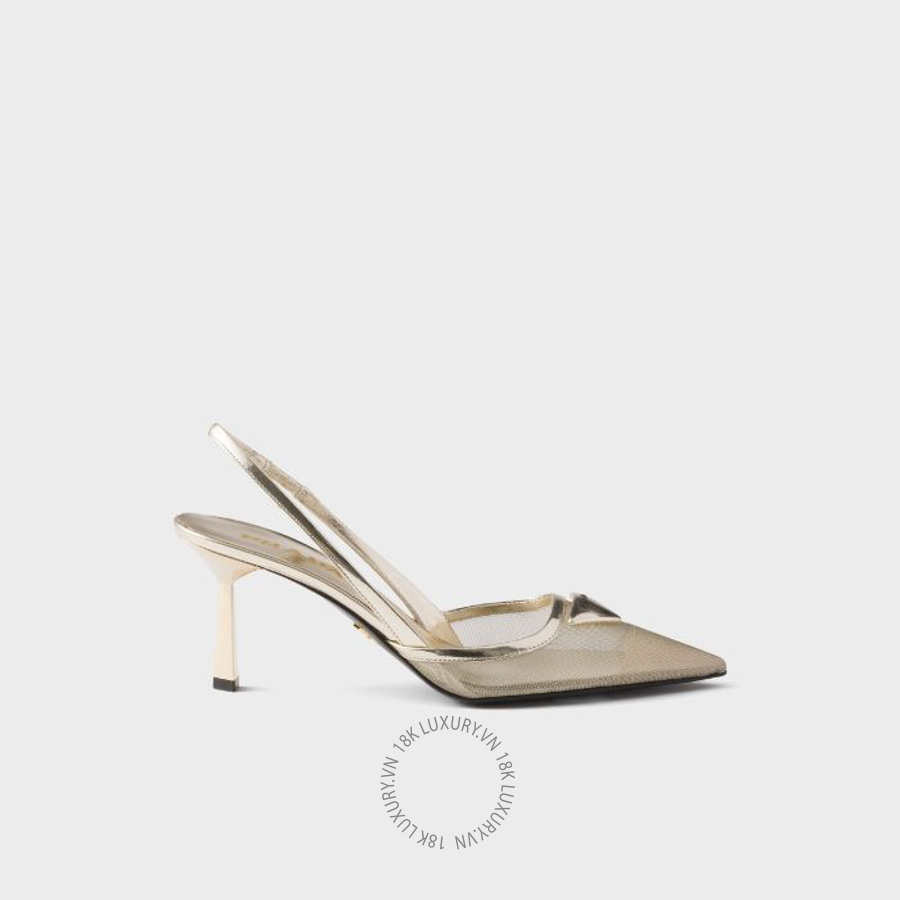 Giày cao gót Prada Mesh fabric slingback pumps 1I891N_1ABL_F0846_F_075 NGPR331