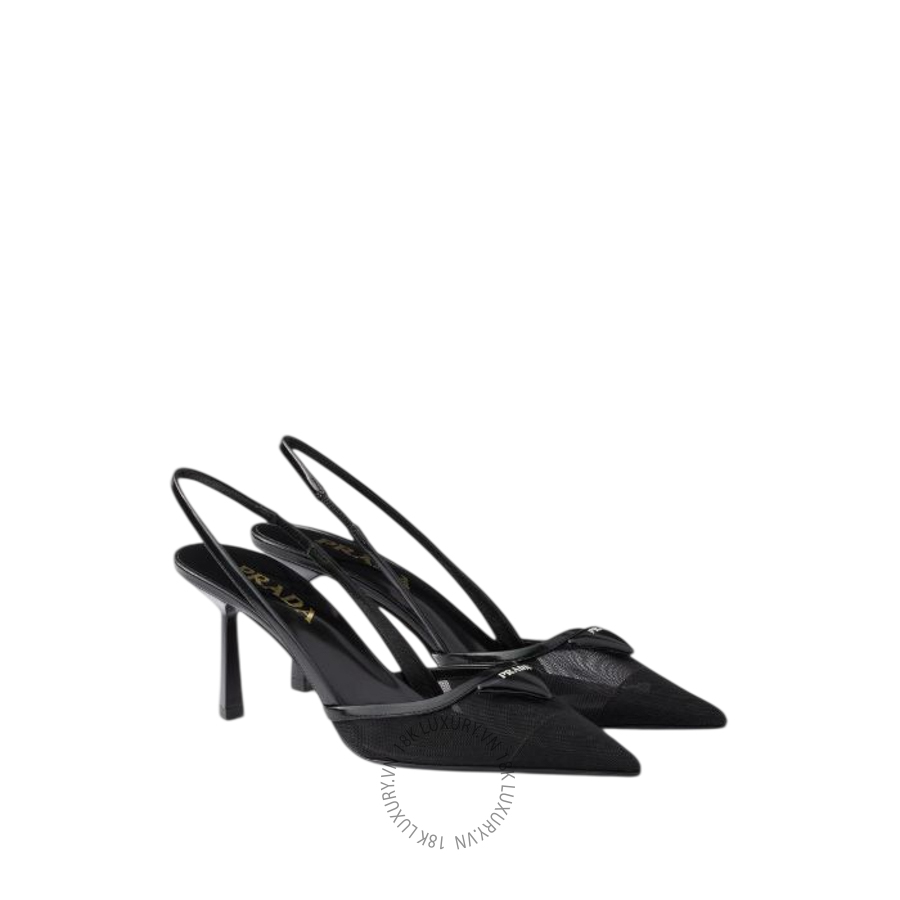 Giày cao gót Prada Mesh fabric slingback pumps 1I891N_77T_F0002_F_075 NGPR286