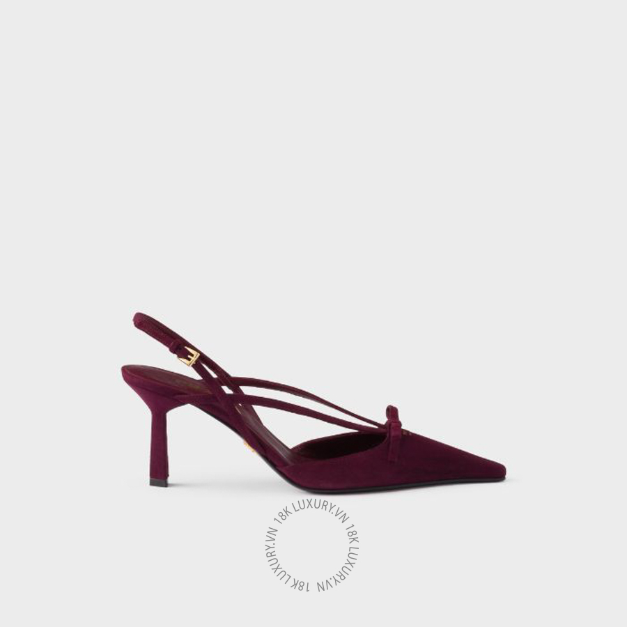 Giày cao gót Prada Suede slingback pumps 1I675O_008_F0007_F_075 NGPR175
