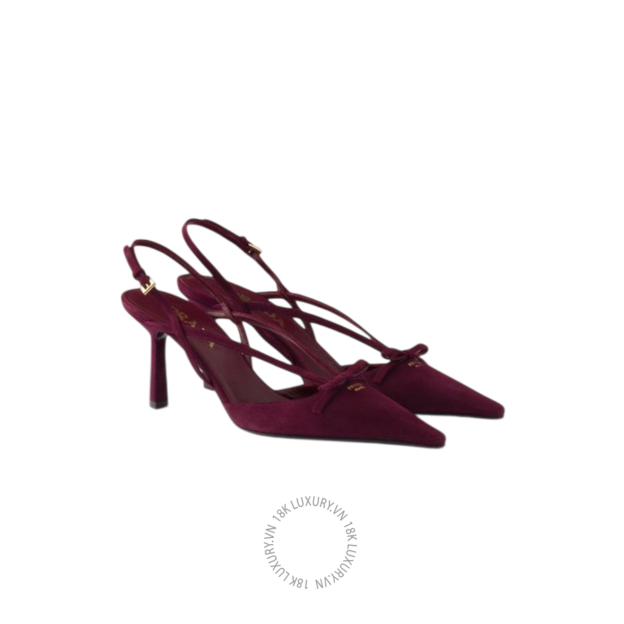 Giày cao gót Prada Suede slingback pumps 1I675O_008_F0007_F_075 NGPR175