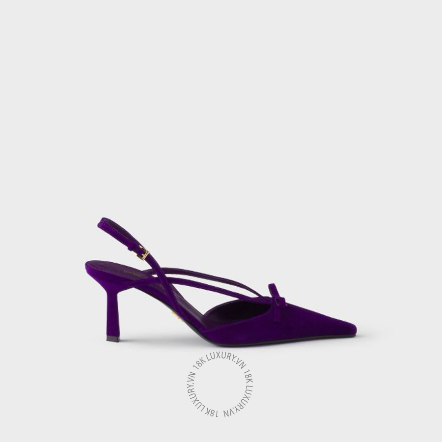 Giày cao gót Prada Suede slingback pumps 1I675O_008_F0030_F_075 NGPR176